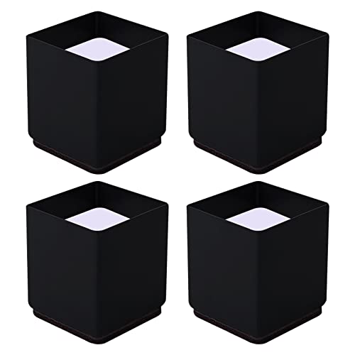 UGZPWQLNX Haltbarkeit von Toilettenpapierrollen an der Wand, Möbelerhöhungen aus Karbonstahl, selbstklebend, 4 Stück, Schwarz/Braun, mehrere Größen, 5 cm Höhe(Black,3.7x5 cm/1.5x2 in) von UGZPWQLNX