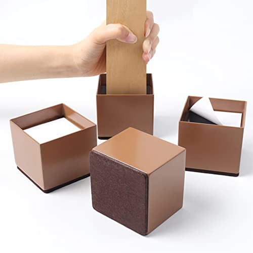 UGZPWQLNX Haltbarkeit von Toilettenpapierrollen an der Wand, Möbelerhöhungen aus Karbonstahl, selbstklebend, 4 Stück, Schwarz/Braun, mehrere Größen, 5 cm Höhe(Bruin,7.7x5 cm/3x2 in) von UGZPWQLNX