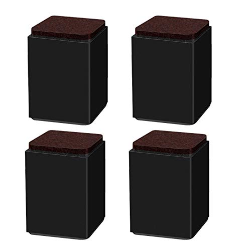 UGZPWQLNX Haltbarkeit von Toilettenpapierrollen an der Wand, Quadratische, Selbstklebende Möbelbeine aus Kohlenstoffstahl erhöhen die Höhe, Mehrfarbig, mehrere Größen(Black,40x52mm) von UGZPWQLNX