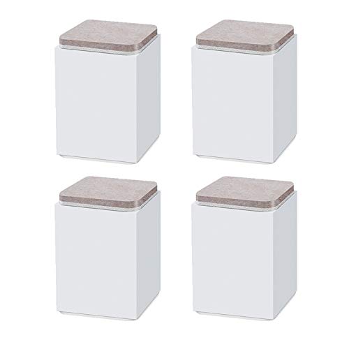 UGZPWQLNX Haltbarkeit von Toilettenpapierrollen an der Wand, Quadratische, Selbstklebende Möbelbeine aus Kohlenstoffstahl erhöhen die Höhe, Mehrfarbig, mehrere Größen(White,40x52mm) von UGZPWQLNX