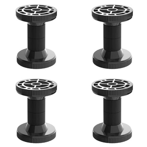 UGZPWQLNX Haltbarkeit von Toilettenpapierrollen an der Wand, Selbstklebende Möbelerhöhungen aus ABS, verstellbar, 4–14,5 cm, Schwarz, 4 Stück(8-9cm) von UGZPWQLNX