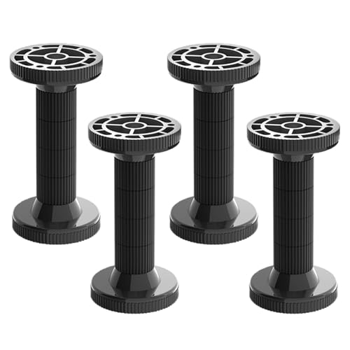 UGZPWQLNX Haltbarkeit von Toilettenpapierrollen an der Wand, Selbstklebende Möbelerhöhungen aus ABS, verstellbar, 4–14,5 cm, Schwarz, 4 Stück(9.5-10.5cm) von UGZPWQLNX