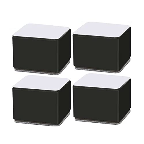 UGZPWQLNX Haltbarkeit von Toilettenpapierrollen an der Wand, Selbstklebende Möbelerhöhungen aus Kohlenstoffstahl, Mehrfarbig, 6 x 6 x (3–10,2) cm, 4 Stück, Tragkraft 2000 kg(Black,L6xW6xH5.2 cm) von UGZPWQLNX