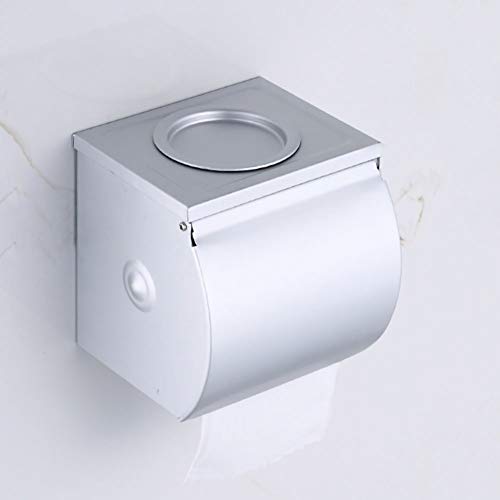 UGZPWQLNX Haltbarkeit von Toilettenpapierrollen an der Wand, Toilettenpapierhalter Wandhalterung Space Aluminium Silber(B) von UGZPWQLNX