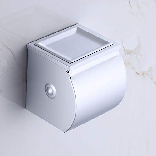 UGZPWQLNX Haltbarkeit von Toilettenpapierrollen an der Wand, Toilettenpapierhalter Wandhalterung Space Aluminium Silber(C) von UGZPWQLNX
