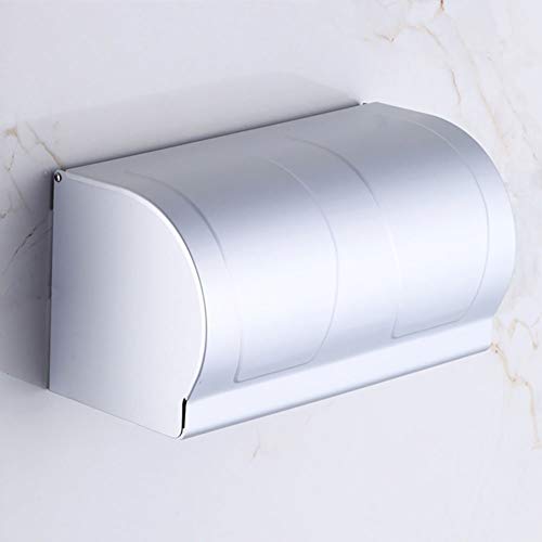 UGZPWQLNX Haltbarkeit von Toilettenpapierrollen an der Wand, Toilettenpapierhalter Wandhalterung Space Aluminium Silber(E) von UGZPWQLNX