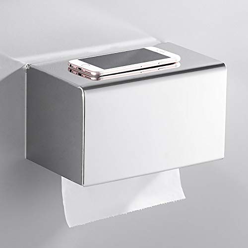 UGZPWQLNX Haltbarkeit von Toilettenpapierrollen an der Wand, Toilettenpapierhalter aus Edelstahl Sus304, verchromt, wasserdicht, selbstklebend, Wandhalterung, kein Bohrer(A) von UGZPWQLNX