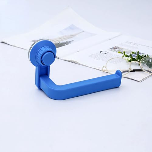 UGZPWQLNX Haltbarkeit von Toilettenpapierrollen an der Wand, Toilettenpapierhalter aus PVC zur Wandmontage, Saugnapf, ohne Bohren, wasserdicht, Mehrfarbig, 14,5 x 10 cm(Blu) von UGZPWQLNX