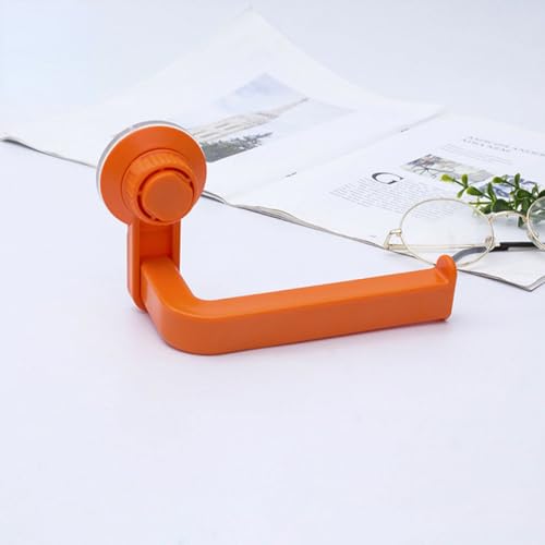 UGZPWQLNX Haltbarkeit von Toilettenpapierrollen an der Wand, Toilettenpapierhalter aus PVC zur Wandmontage, Saugnapf, ohne Bohren, wasserdicht, Mehrfarbig, 14,5 x 10 cm(Oranje) von UGZPWQLNX