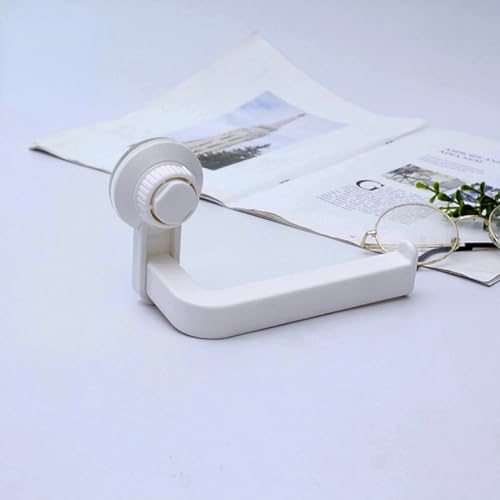 UGZPWQLNX Haltbarkeit von Toilettenpapierrollen an der Wand, Toilettenpapierhalter aus PVC zur Wandmontage, Saugnapf, ohne Bohren, wasserdicht, Mehrfarbig, 14,5 x 10 cm(White) von UGZPWQLNX