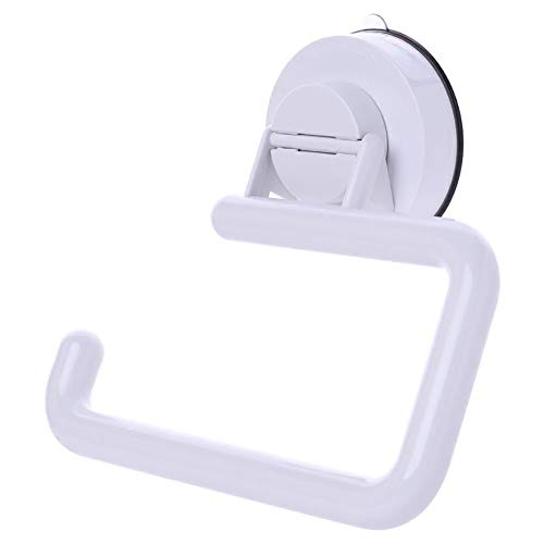 UGZPWQLNX Haltbarkeit von Toilettenpapierrollen an der Wand, Toilettenpapierhalter mit Saugnapf, ohne Bohren, Wandmontage, Weiß von UGZPWQLNX