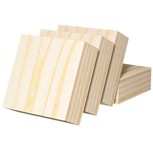 UGZPWQLNX Holzmöbellift, 4 Pcs Wood Furniture Risers Multiple Sizes Up to 500kg for Bed Sofa Table(5 x 5 x 2.5cm) von UGZPWQLNX