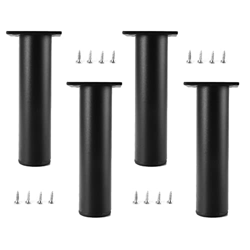 UGZPWQLNX Moderne Metallsofa Beine, 4 Pcs Metal DIY Furniture Legs with Screws Floor Protectors Multicolor 6-35cm(Black,25cm(9.8in)) von UGZPWQLNX