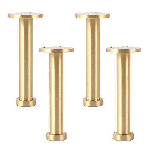 UGZPWQLNX Moderne Metallsofa Beine, Adjustable Brass Furniture Legs Golden 80-250mm Pack of 4 with Screws(250mm/9.8in) von UGZPWQLNX