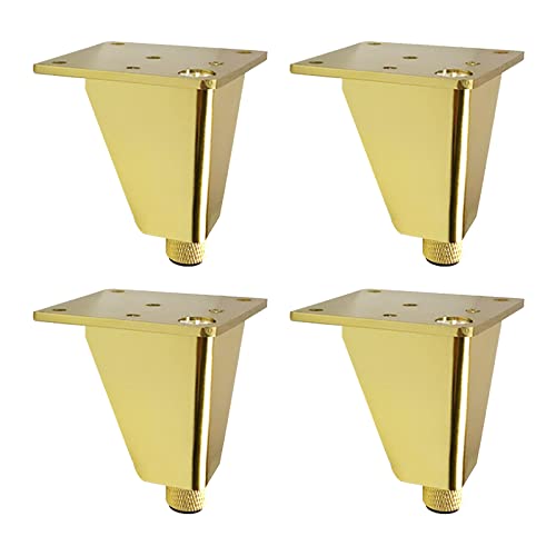 UGZPWQLNX Moderne Metallsofa Beine, Adjustable Furniture Legs Multicolor 8-35cm Aluminum Alloy 4 Pcs(Gold,15cm(5.9in)) von UGZPWQLNX