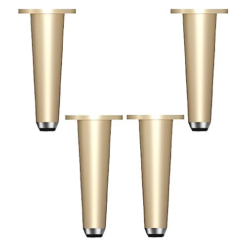 UGZPWQLNX Moderne Metallsofa Beine, Adjustable Metal Cone Furniture Replacement Legs Pack of 4 Multicolor 6.3-12.2in(Copper,310mm/12.2in) von UGZPWQLNX