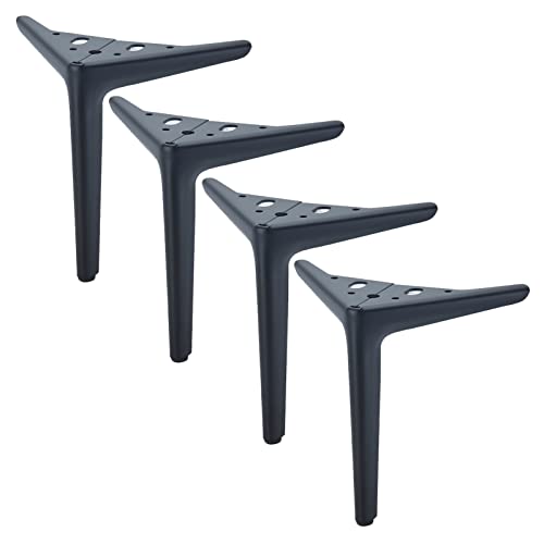 UGZPWQLNX Moderne Metallsofa Beine, DIY Metal Furniture Legs 4 Pcs Multicolor 12-25cm for Replacement(Black,19cm(7.5in)) von UGZPWQLNX