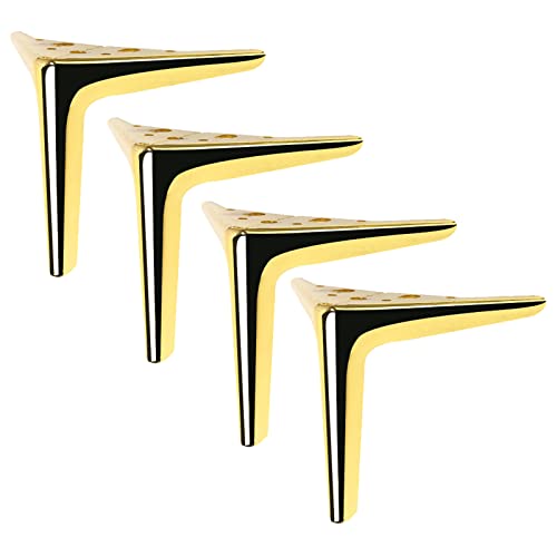 UGZPWQLNX Moderne Metallsofa Beine, DIY Metal Furniture Legs 4 Pcs Multicolor 12-25cm for Replacement(Gold,12cm(4.7in)) von UGZPWQLNX