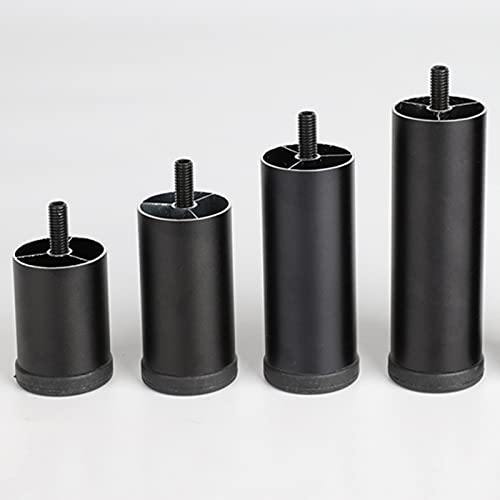 UGZPWQLNX Moderne Metallsofa Beine, Furniture Legs Height Adjustable Metal 6-30cm Multicolor 4 Pcs(Black,10cm/3.9in) von UGZPWQLNX