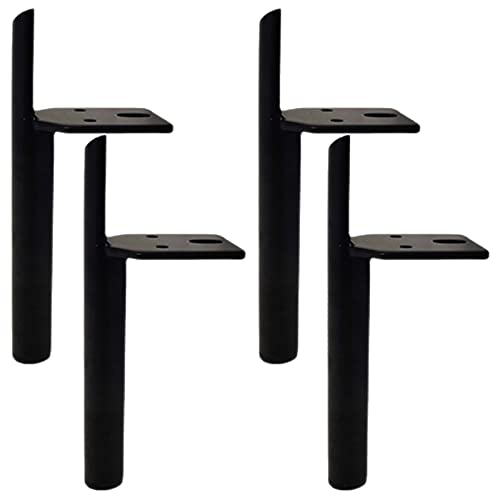 UGZPWQLNX Moderne Metallsofa Beine, Metal Furniture Legs 4 pcs Multicolor Multiple Sizes with Screws Floor Protectors(Black,13cm(5.1in)) von UGZPWQLNX