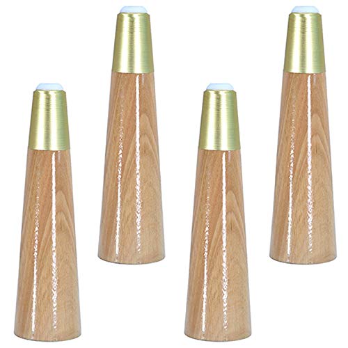 UGZPWQLNX Moderne Metallsofa Beine, Wood Furniture Legs Pack of 4 with Brass Mounting Hardware for Sofa Bed Cabinet 8-18cm(Straight,18cm) von UGZPWQLNX