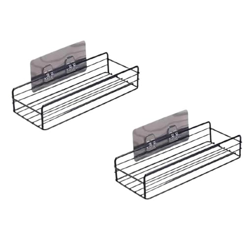 UGZPWQLNX Saugen geknüpft, Duschregal ohne Bohren, Saugnapf, for Bad und Küche, mit 4 Aufklebern, mehrfarbig(B (2pc)) von UGZPWQLNX