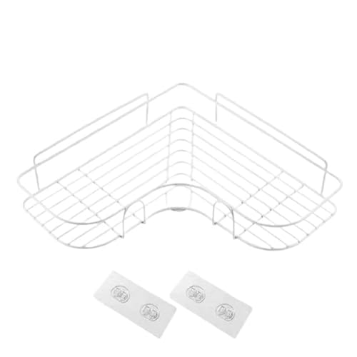 UGZPWQLNX Saugen geknüpft, Duschregal ohne Bohren, Saugnapf, for Bad und Küche, mit 4 Aufklebern, mehrfarbig(White (1pc)) von UGZPWQLNX