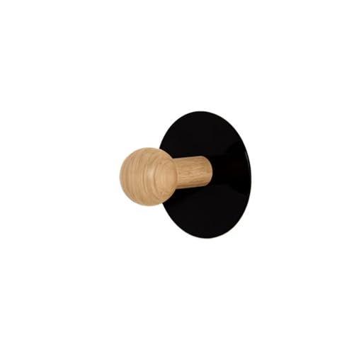 UGZPWQLNX Saugen geknüpft, Klebehaken 10 Stück Wandmontage Weiß Schwarz Holz Metall(Black) von UGZPWQLNX