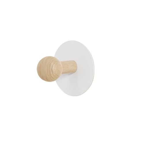 UGZPWQLNX Saugen geknüpft, Klebehaken 10 Stück Wandmontage Weiß Schwarz Holz Metall(White) von UGZPWQLNX