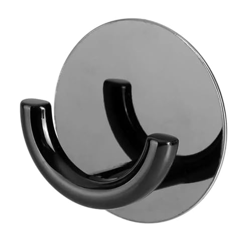 UGZPWQLNX Saugen geknüpft, Selbstklebende Haken, 10 Stück, Schwarz und Gold, for Wand, Tür, Küche, Badezimmer(Black) von UGZPWQLNX