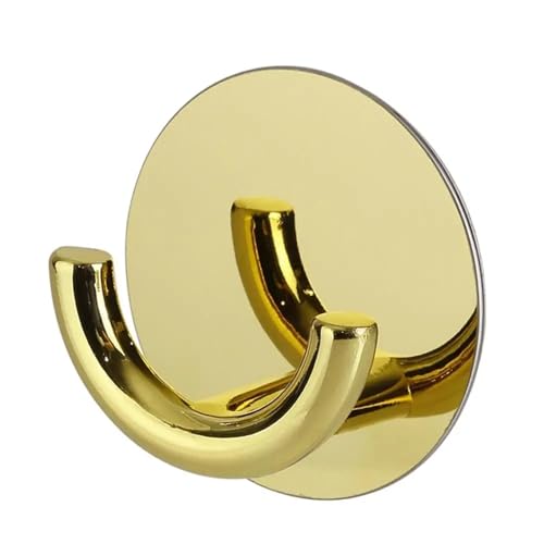UGZPWQLNX Saugen geknüpft, Selbstklebende Haken, 10 Stück, Schwarz und Gold, for Wand, Tür, Küche, Badezimmer(Gold) von UGZPWQLNX