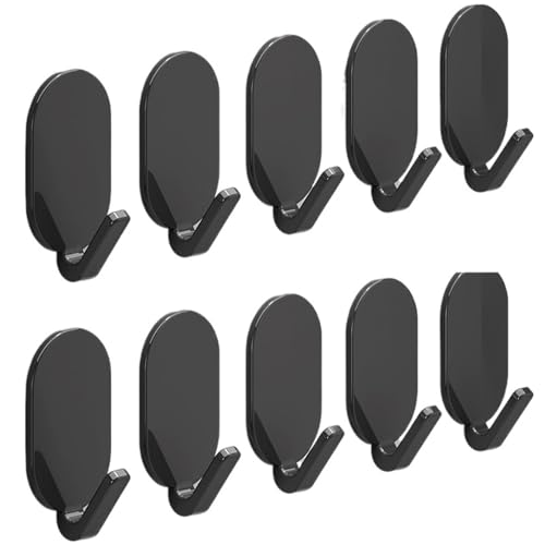 UGZPWQLNX Saugen geknüpft, Selbstklebende Haken, 100 Stück, mehrfarbig, for Badezimmer und Küche(Black) von UGZPWQLNX