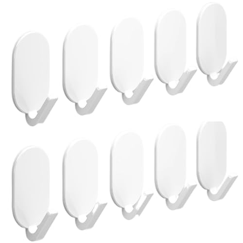 UGZPWQLNX Saugen geknüpft, Selbstklebende Haken, 100 Stück, mehrfarbig, for Badezimmer und Küche(White) von UGZPWQLNX