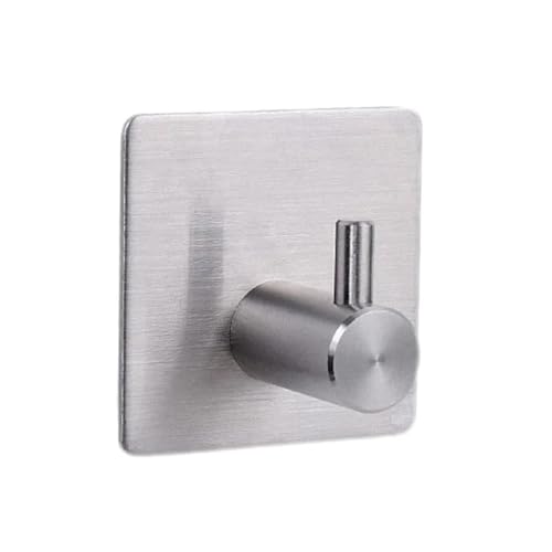 UGZPWQLNX Saugen geknüpft, Selbstklebende Haken 20 Stück Edelstahl Silber Schwarz for Badezimmer Küche Wand(Silver) von UGZPWQLNX