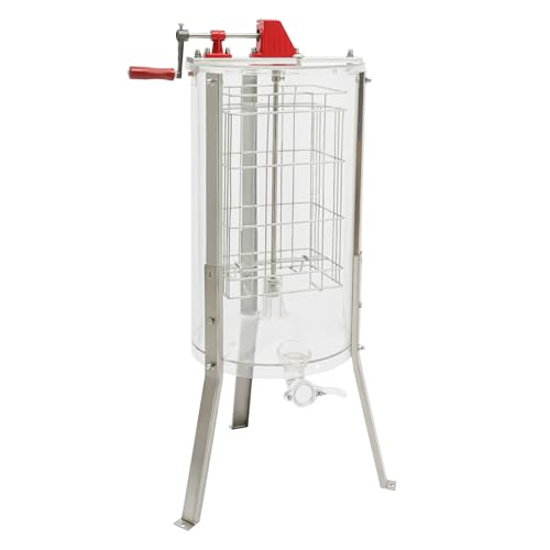 Honigextraktor Transparenter Manual Honigschleuder Honig Extraktor Separator Halbhängender Innenkorb Geringe Geräuschentwicklung 38*65cm für Hobbyisten oder Kleine Imker von UHDUIG