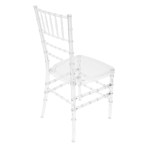 UHDUIG 4er Set Stuhl Transparent Durchsichtig PC Esszimmerstühle Stapelstühle bis 200kg Vintage Hochzeit Stuhl für Familienwohnzimmer Bankettsäle Tanzsäle 38.5x38.5x89cm (Bamboo Joints Form) von UHDUIG