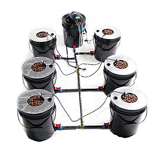 UHDUIG Hydroponic 1+6 bodenloses Pflanzsystem Bodenfreies Hydroponic System Kit Wassersparend Arbeitssparend Ertragreich Hydroponisches Pflanzsystem im Innen- oder Außenbereich von UHDUIG