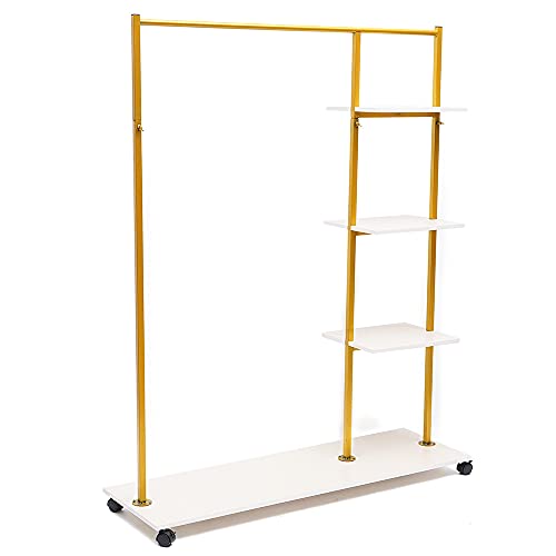 UHDUIG Kleidung Gewand Racke Multifunktional Kleidung Anzeige Ständer Metall Garderobenständer Offener Rahmen Geeignet für Waschräume, Balkone, Schlafzimmer, Flure (120 * 36 * 150cm) von UHDUIG