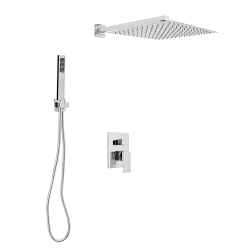 Unterputz-Brausegarnitur Wand Duschsystem kann 360° drehbare 30 * 30 cm Große Kopfbrause Edelstahlschlauch Geeignet für Häuser, Hotels, Schulen, Fitnessstudios Unterputz-Brausegarnitur Wand Duschsystem kann 360° drehbare 30 * 30 cm Große Kopfbrause Edelstahlschlauch Geeignet für Häuser, Hotels, Schulen, Fitnessstudios von UHDUIG