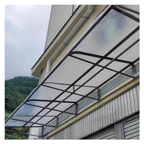 UHEKC Überdachung Vordach für Haustür Regenfest, Frp-tageslichtplatte 0,8mm Glasfaserplatte, für Wintergärten, Garagen, Leicht Zu Schneiden(1.2x3m) von UHEKC