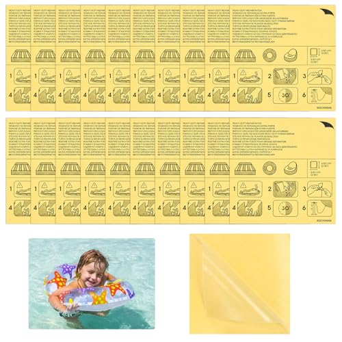 UHETLET 40 Stück Reparaturflicken luftmatratze Wasserdicht Flickzeug Luftmatratzen Selbstklebend Pool Flicken Transparent 6,5 x 6,5 cm Luftbett Flicken Set Reparaturset für Schlauchboot Schwimmring UHETLET 40 Stück Reparaturflicken luftmatratze Wasserdicht Flickzeug Luftmatratzen Selbstklebend Pool Flicken Transparent 6,5 x 6,5 cm Luftbett Flicken Set Reparaturset für Schlauchboot Schwimmring von UHETLET