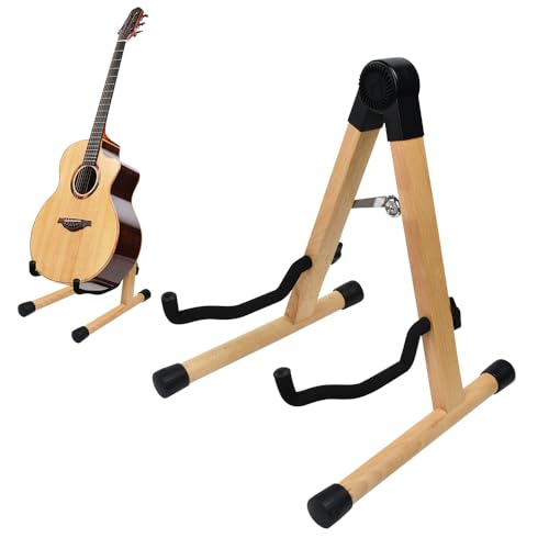 UHETLET Gitarrenständer holz e Gitarren ständer Guitar Stand Wooden Gitarren Halter Ständer Gitarrenhalter boden Gitarren Halterung Ständer für Ukulele Ständer holz für Bass Cello Banjo Mandoline von UHETLET