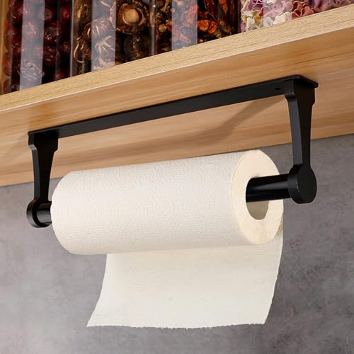 UHETLET Küchenrollenhalter Ohne Bohren Papierrollenhalter Küche Küchenpapierhalter Selbstklebend Papierhandtuchhalter Schwarz Toilettenpapierhalter Aluminiumlegierung Klopapierhalter für Küche UHETLET Küchenrollenhalter Ohne Bohren Papierrollenhalter Küche Küchenpapierhalter Selbstklebend Papierhandtuchhalter Schwarz Toilettenpapierhalter Aluminiumlegierung Klopapierhalter für Küche von UHETLET