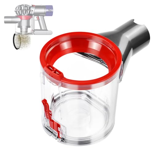 UHETLET Staubsammeltopf für Dyson Staubsauger Staubeimer Ersatzteile V8 Behälter Zubehör Abfallbehälter Aufsatz Staubbox Staubbecher Auffangbehälter für Dyson V7/V8/SV10/SV11 Staubsauger Ersatzteile von UHETLET