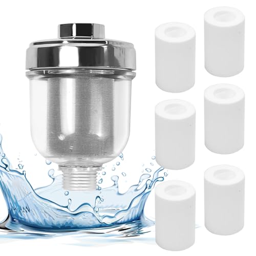 UHETLET Wasserfilter Dusche Kalkfilter Shower Filter Universeller Duschfilter Hartes Wasser mit 10 Austauschbaren Filterelementen Kalkfilter Wasserhahn Shower Head Filter duschfilter gegen Kalk chlor von UHETLET