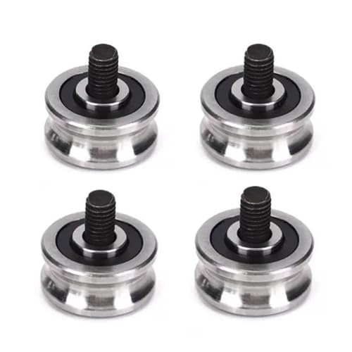 4PCS SG66, SG66-M6 SG66+M6 Stickmaschine U-förmige runde Nutführungsrolle zweireihiges Kugellager(SG66-M6) von UHHIKSRA