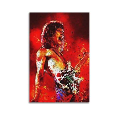 UHHYFVN Poster mit Gitarristen Eddie Van Halen, 4 Poster, Wandkunst, dekoratives Gemälde, Schlafzimmer, Malerei, Poster, 20 x 30 cm, ungerahmter Stil UHHYFVN Poster mit Gitarristen Eddie Van Halen, 4 Poster, Wandkunst, dekoratives Gemälde, Schlafzimmer, Malerei, Poster, 20 x 30 cm, ungerahmter Stil von UHHYFVN