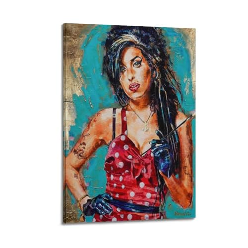 UHHYFVN Poster mit Sängerin Amy Winehouse, Wandkunst, dekoratives Gemälde, Schlafzimmer, 60 x 90 cm, Rahmenstil UHHYFVN Poster mit Sängerin Amy Winehouse, Wandkunst, dekoratives Gemälde, Schlafzimmer, 60 x 90 cm, Rahmenstil von UHHYFVN
