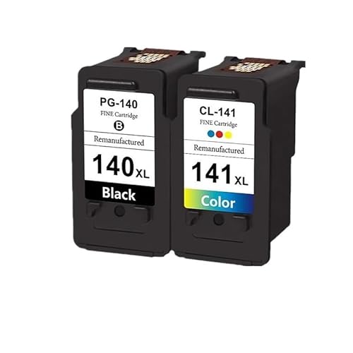 UHJFDX Pg140 cl141 Tintenpatrone PG140 CL141 140 kompatibel passend for MG3110 MG3210 MG3510 MG2210 MG4110 MX474 Drucker(2Black 1Color) von UHJFDX