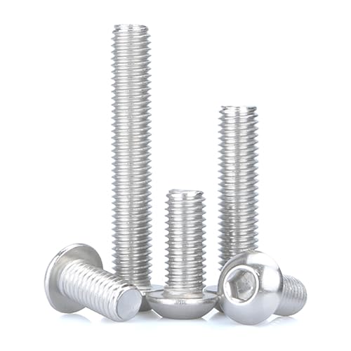 10/50 Stück M2 M2,5 M3 M4 M5 M6 304 A2-70 Edelstahl schwarz Güteklasse 10,9 ISO7380 Innensechskantschraube mit Innensechskant(304,18MM_M6 X10PCS) von UHNYTRV
